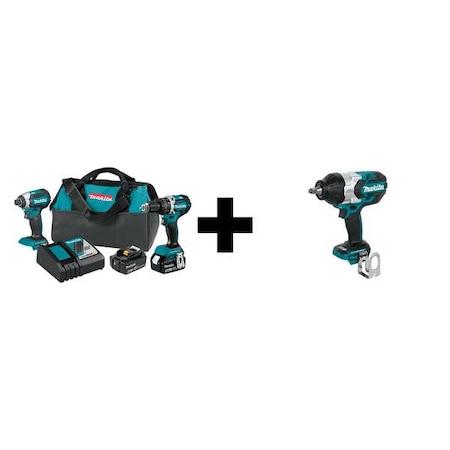 Makita LXT 18V Brushless 2pc Combo Kit (4.0Ah) XT269M + XWT08Z