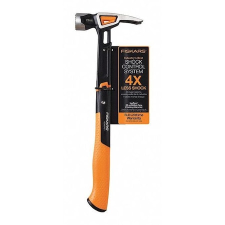Fiskars IsoCore 22oz Milled Framing Hammer 16" 750241-1002
