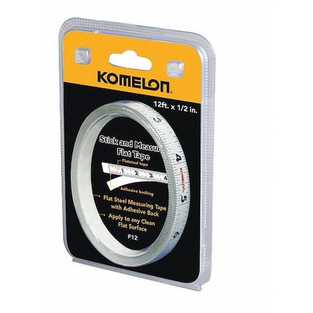 Komelon 12 ft. Adhesive Tape Measure, 1/2" Blade F12