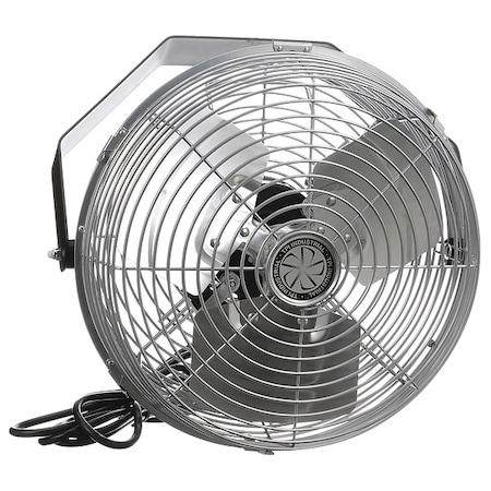 Tpi Workstation Fan, Any Surface, Ceiling, Machines, Wall, Work Bench Mount, 12 in Blade Dia, 120V U-12-TE