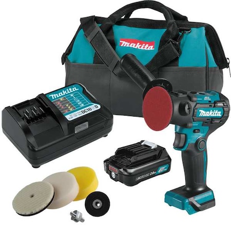 Makita Cordless Polisher Kit, L 5 1/2 in, 2.4lb VP01R1