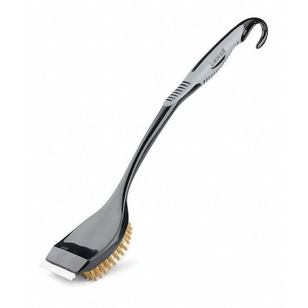 Libman Commercial Grill Brush W/Scraper, Brass, Blk/Gry, PK6, 6 PK 529