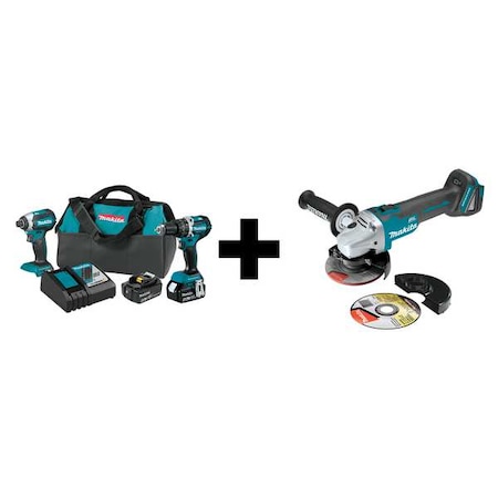 Makita 18V LXT Brushless 2pc Combo Kit (4.0Ah) XT269M + XAG04Z