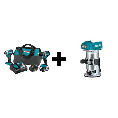Makita 18V LXT Brushless 2pc Combo Kit (4.0Ah) XT269M + XTR01Z