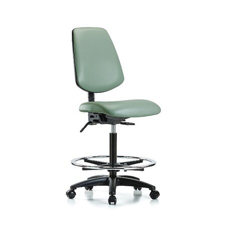Blue Ridge Ergonomics High Bench Chairs, 26" to 35" Height, No Arms, Sea BR-VHBCH-MB-RG-T1-A0-CF-RC-8628