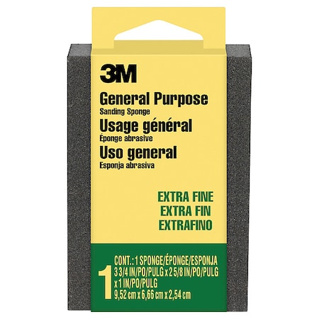 3M Sanding Sponge, 3 3/4" L, 2 5/8" W CP-000-ESF