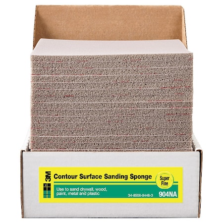 3M Contour Sanding Sponge, 5 1/2" L, 4 1/2" W 904-ESF