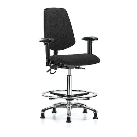 Zoro Select Ergonomic Chair, Adjustable Arms, 26-1/4" to 36" Height, Black BR-ESD-FHBCH-MB-CR-T1-A1-CF-EG-ESDBLK