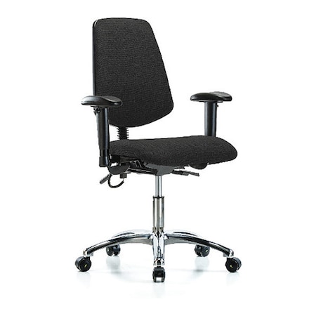 Zoro Select Ergonomic Chair, Adjustable Arms, 19" to 24" Height, Black BR-ESD-FDHCH-MB-CR-T0-A1-EC-ESDBLK
