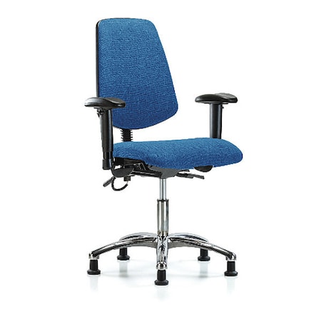 Zoro Select Ergonomic Chair, Adjustable Arms, 19" to 24" Height, Blue BR-ESD-FDHCH-MB-CR-T0-A1-EG-ESDBLU