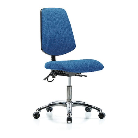 Zoro Select Ergonomic Chair, No Arms, 19" to 24" Height, Blue BR-ESD-FDHCH-MB-CR-T1-A0-EC-ESDBLU