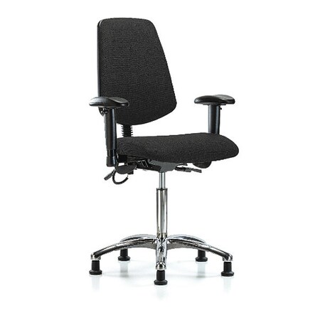 Zoro Select Ergonomic Chair, Adjustable Arms, 21-1/2" to 29" Height, Black BR-ESD-FMBCH-MB-CR-T1-A1-NF-EG-ESDBLK