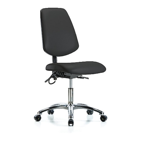 Zoro Select ESD Task Chair, No Arms, 19" to 24" Height, Black BR-ESD-VDHCH-MB-CR-T1-A0-EC-ESDBLK
