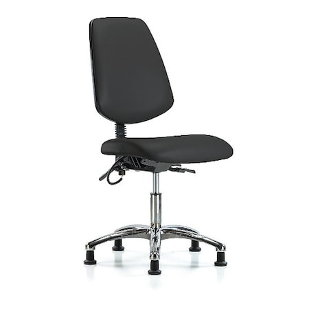 Zoro Select ESD Task Chair, No Arms, 19" to 24" Height, Black BR-ESD-VDHCH-MB-CR-T1-A0-EG-ESDBLK