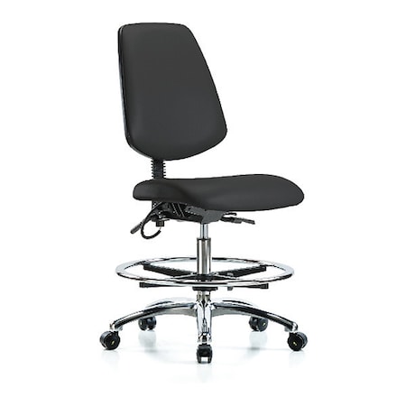 Zoro Select ESD Task Chair, No Arms, 21-1/2" to 29" Height, Black BR-ESD-VMBCH-MB-CR-T1-A0-CF-EC-ESDBLK
