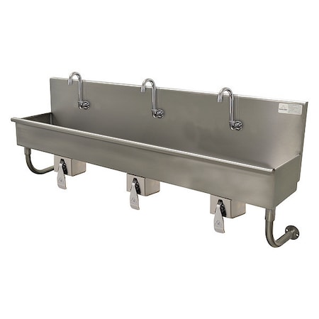 Advance Tabco Wash Sink, Hands-Free, 3 Station, Knee Pedl 19-18-60KV