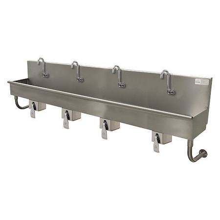 Advance Tabco Wash Sink, Hands-Free, 4 Station, Knee Pedl 19-18-80KV