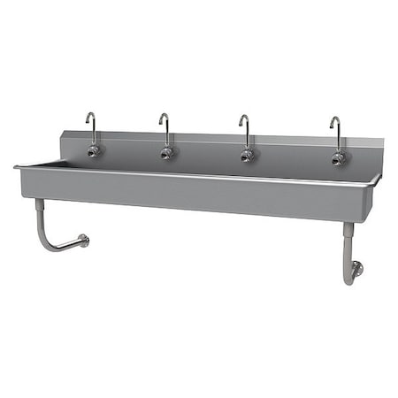 Advance Tabco Wash Sink, NSF, ADA, Hands-Free, 4 Station FS-WM-80EFADA