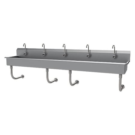 Advance Tabco Wash Sink, NSF, ADA, Hands-Free, 5 Station FS-WM-100-EFADA