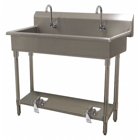 Advance Tabco Wash Sink, NSF, Hands-Free, 2Statn, Toe-Push FS-FM-40FV