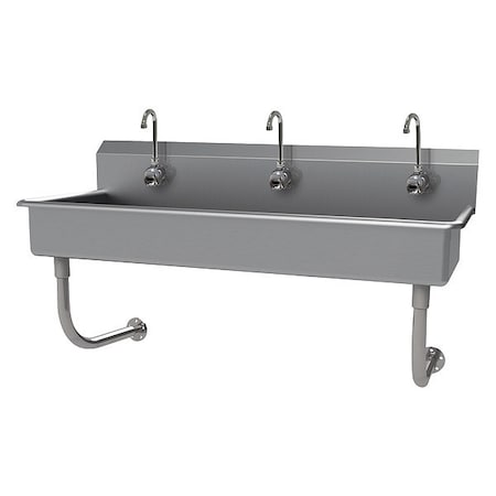 Advance Tabco Wash Sink, NSF, ADA, Hands-Free, 3 Station FS-WM-60-EFADA