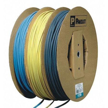 Panduit Heat Shrink Tube, Thin Wall, 2:1 I.D. Shrink Ratio, Green, Yellow, 200 ft HSTT38-T45