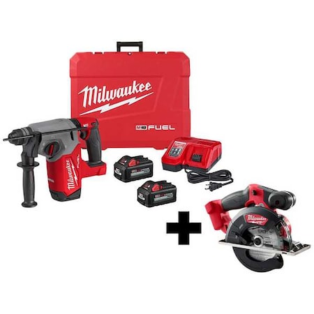 Milwaukee Tool M18 FUEL 1" SDS Plus Rotary Hammer Kit + M18 FUEL Metal Cutting Circular Saw 2912-22, 2782-20