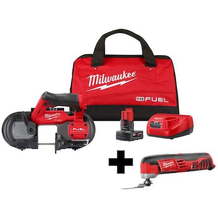 Milwaukee Tool M12 FUEL Compact Band Saw Kit + M12 Multi-Tool 2529-21XC, 2426-20