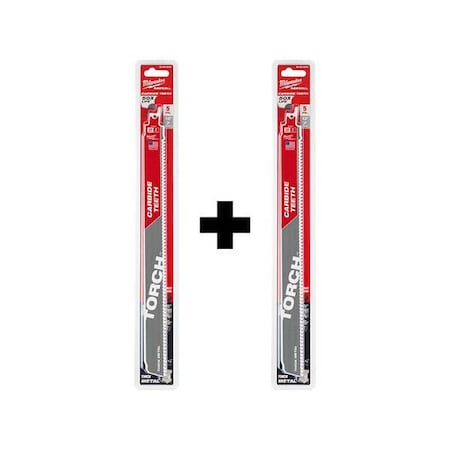 Milwaukee Tool 12" 8TPI The TORCH with CARBIDE TEETH 10 PK 48-00-5503, 48-00-5503