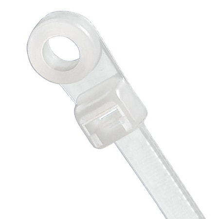 Panduit Cable Tie, 4-1/2 in L, 3/4 in Max Bundle Dia., Natural, Nylon 6/6, 18 lb Strength, 1000 PK PLC1M-S4-M