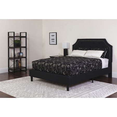 Flash Furniture Brighton Full Platform Bed, Black SL-BK4-F-BK-GG