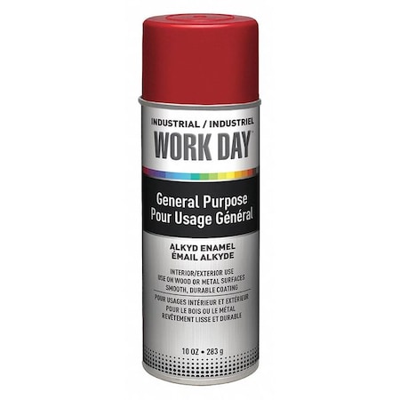 Krylon Spray Paint, Red, Gloss, Solvent, 10 oz A04404007