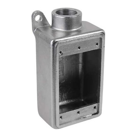 Calbrite Weatherproof Electrical Box, 18 cu in, FS Box Type, 1 Gang, Stainless Steel, Rectangular Shape S60700FS00