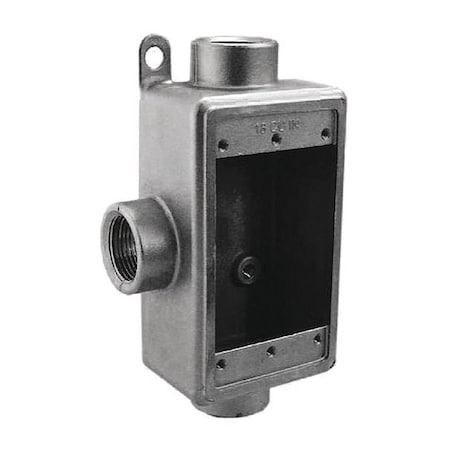 Calbrite Weatherproof Electrical Box, 18 cu in, FSCT Box Type, 1 Gang, Stainless Steel, Rectangular Shape S60700FSCT