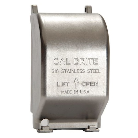 Calbrite 1 Gang -Gang Vertical Weatherproof Cover, , 316 Stainless Steel S60000FVCD