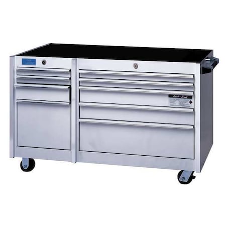 Cdi Calibration Rolling Tool Cabinet, 9 Drawer, White, Steel, 45 in W x 24 in D x 33 in H 2000-100-02