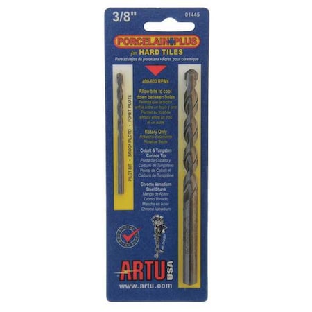 Artu Porcelain Tile Drill Bit, 3/8 In 01445