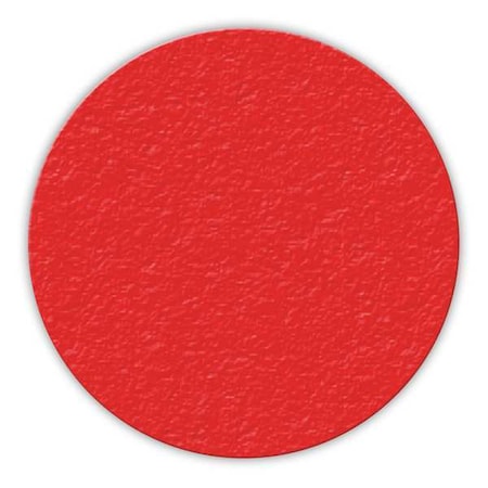 Incom Small Circle 5S Workplace Floor Organization Marker Vinyl Film Red, 3" W x 0.58 mil Thick LM200R