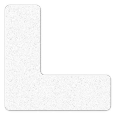 Incom Workplace Floor Organization Marker Vinyl Film White, 6" W x 6" L, 0.58 mil Thick LM110W