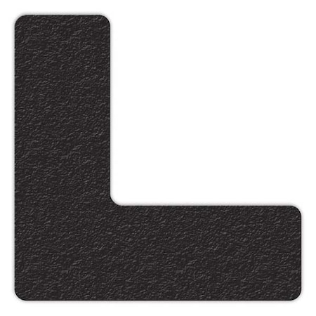 Incom Workplace Floor Organization Marker Vinyl Film Black, 6" W x 6" L, 0.58 mil Thick LM110K