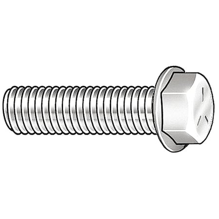 Zoro Select Class 8.8, M14-2.00 Flange Bolt, Zinc Yellow Steel, 35 mm L, 25 PK M01256.140.0035