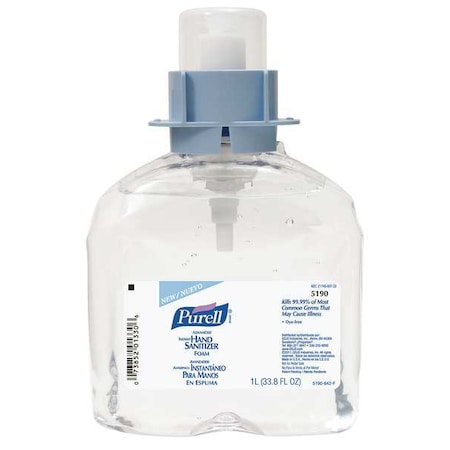 Purell Hand Sanitizer Foam, 1000mL FMX-12 Refill, PK3 5190-03