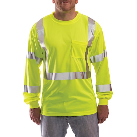 Tingley High Visibility T-Shirt, 3, R, Polyester, Green/Yellow, S S75522