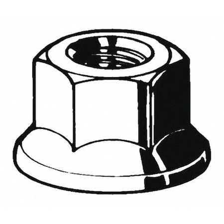 Zoro Select Lock Nut, M20-2.50, Steel, Class 8, Zinc Plated