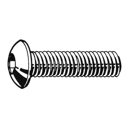 Zoro Select M5-0.80 Socket Head Cap Screw, Button, Plain 18-8 Stainless Steel, 6 mm Length, 50 PK M51030.050.0006