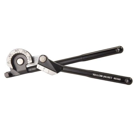 Yellow Jacket Tube Bender, 1/4 in, 5/16 in, 3/8 in, 15/16 in for Copper, Brass, Aluminum, Steel, and Soft Stainless Steel, 14 in 60390