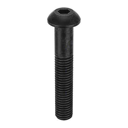 Zoro Select M10-1.50 Socket Head Cap Screw, Button, Black Oxide Steel, 80 mm Length, 50 PK M07150.100.0080