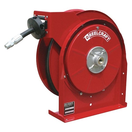 Reelcraft Spring Return Hose Reel, 3/8 in Hose Diameter, 30 ft Length, 2,750 psi Max. Pressure, Red 5630 OMP