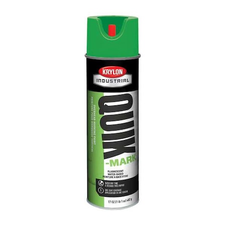 Krylon Industrial Over Head Marking Paint, 17 oz., Fluorescent Green, Water -Based K04005000