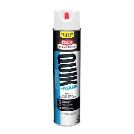 KRYLON INDUSTRIAL Inverted Marking Paint, 22 oz., Brilliant White, Water -Based T03901004